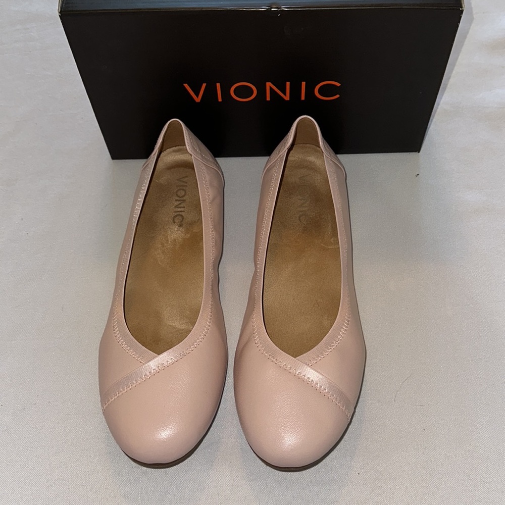 Vionic, light, pink ballerina flats, size 8 - Picture 2 of 8
